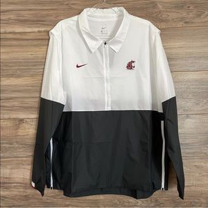 Nike Washington State Cougars 1/4 Pullover Windbreaker Jacket Size XXL New